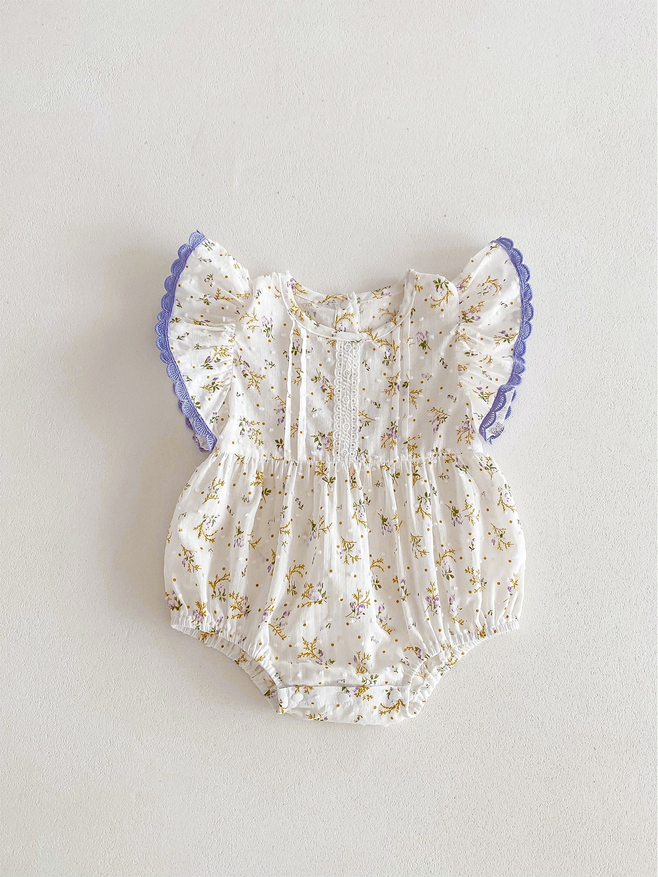 Discover the Adorable Baby Girl's One Month Old Skypurl Cotton Rompers