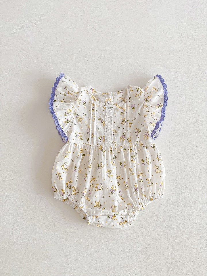Discover the Adorable Baby Girl's One Month Old Skypurl Cotton Rompers