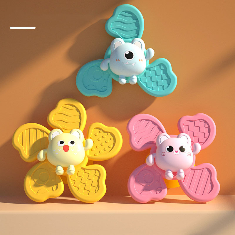Animal-Themed Spinning Suction Cup Baby Bath Toy
