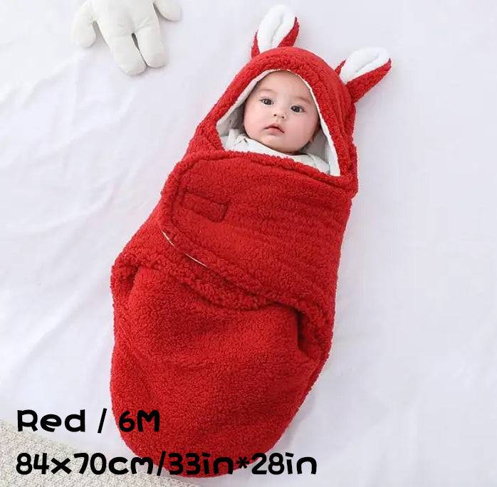 Super Soft Fluffy Fleece Newborn Baby Sleeping Bag Swaddle