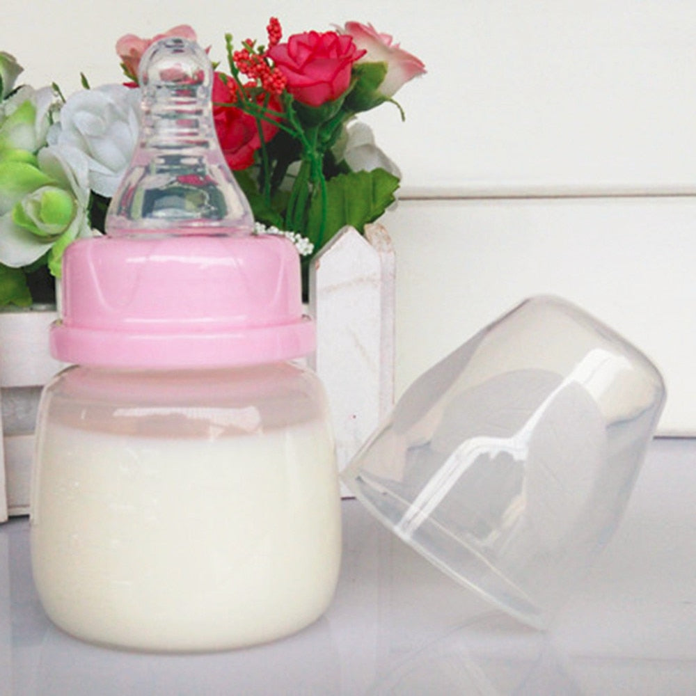 0–18 Months Infant Mini Feeding Bottle with Nipple (60ml, PP)