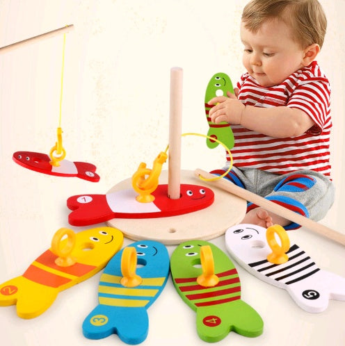 Wooden Educational Fishing Toy for Early Childhood Learning