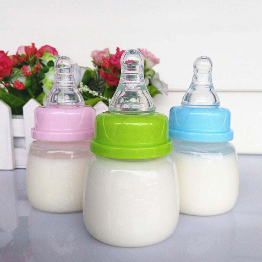 0–18 Months Infant Mini Feeding Bottle with Nipple (60ml, PP)