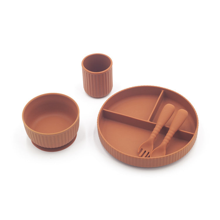 Integrated Edible Silicone Baby Feeding Tableware