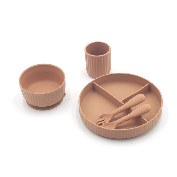 Integrated Edible Silicone Baby Feeding Tableware