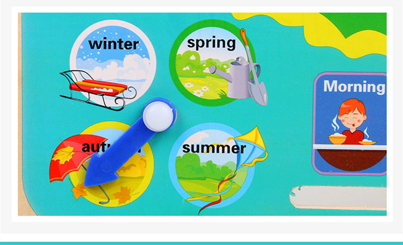 Montessori Wooden Weather & Season Calendar Clock Educational Toy