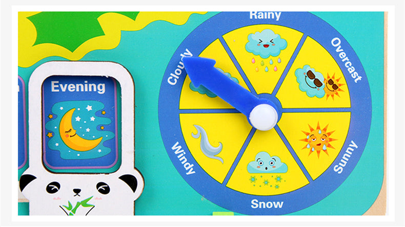 Montessori Wooden Weather & Season Calendar Clock Educational Toy