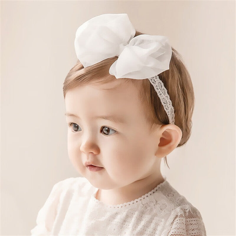 Cute Bow-Knot Lace Headband for Baby Girls