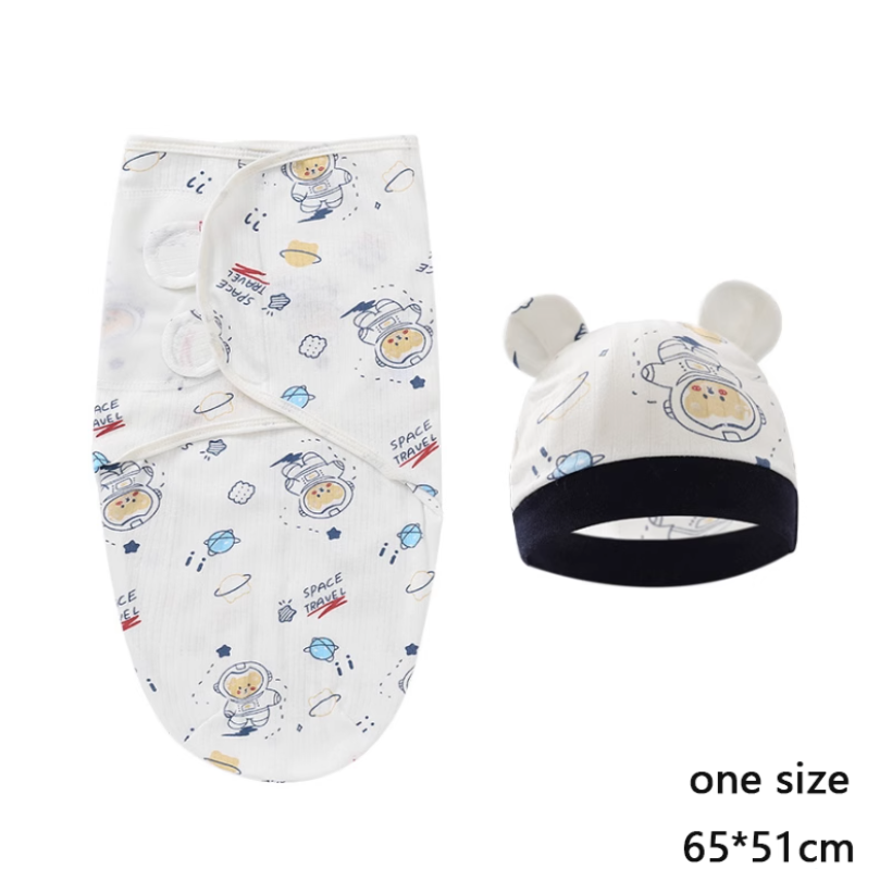 Newborn Anti-Startle Swaddle Quilt for Spring & Autumn