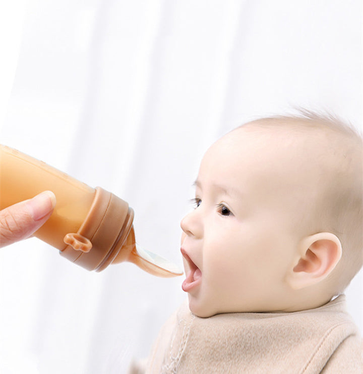 Portable Baby Rice & Cereal Feeding Spoon Bottle