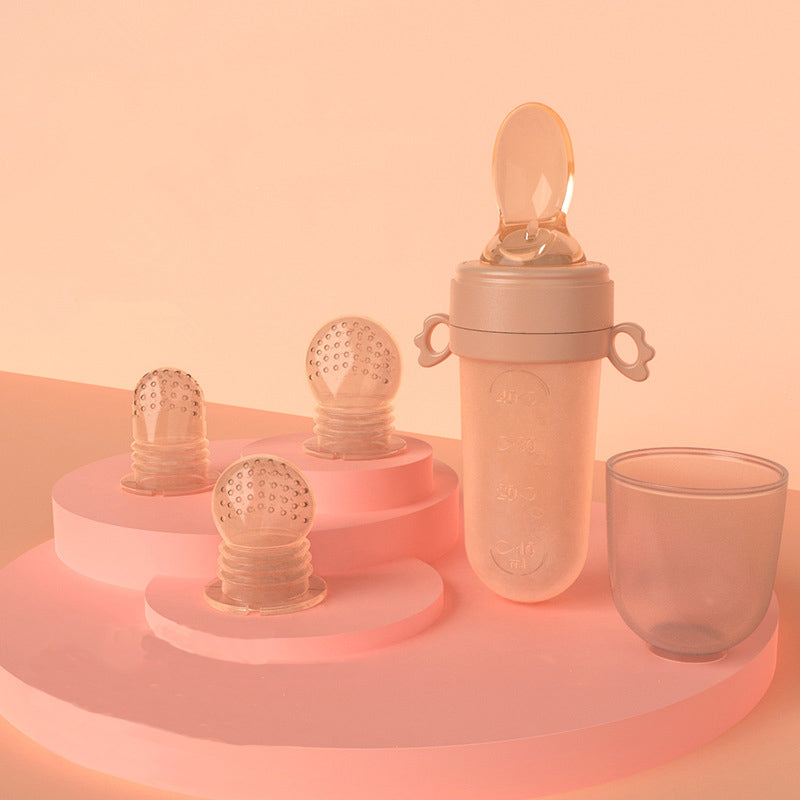 Portable Baby Rice & Cereal Feeding Spoon Bottle