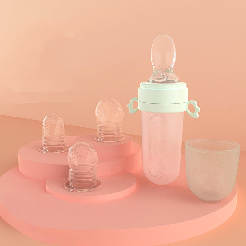 Portable Baby Rice & Cereal Feeding Spoon Bottle