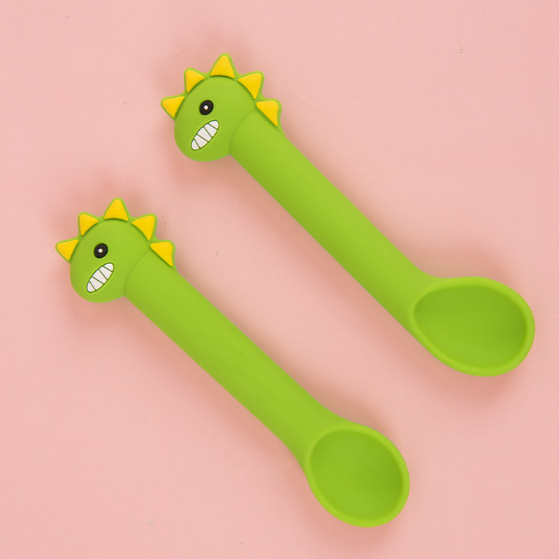 Silicone Baby Training Spoon with Soft Head