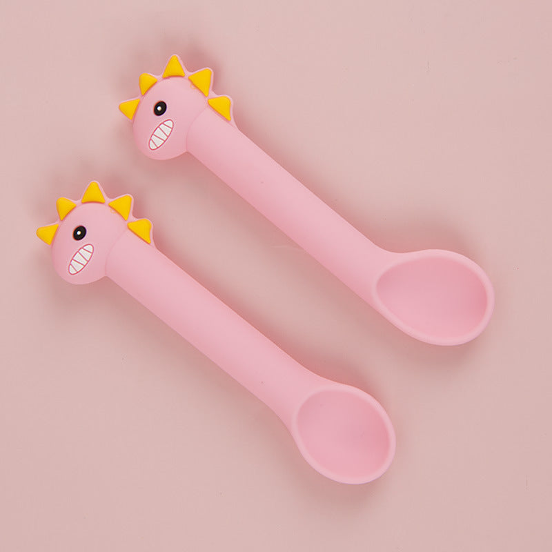 Silicone Baby Training Spoon with Soft Head
