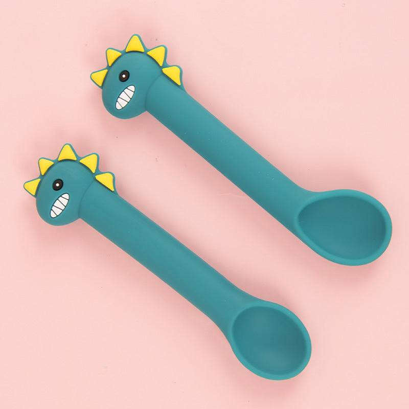 Silicone Baby Training Spoon with Soft Head