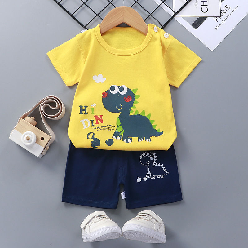 Cotton Short-Sleeve Baby Suit for Summer