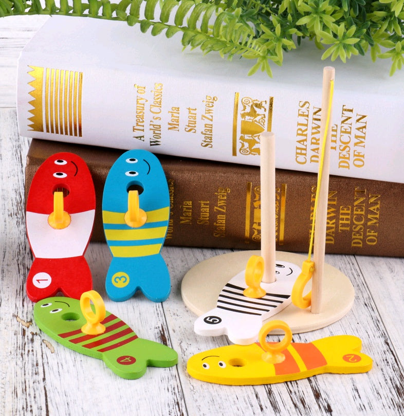 Wooden Educational Fishing Toy for Early Childhood Learning