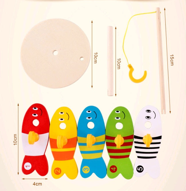 Wooden Educational Fishing Toy for Early Childhood Learning