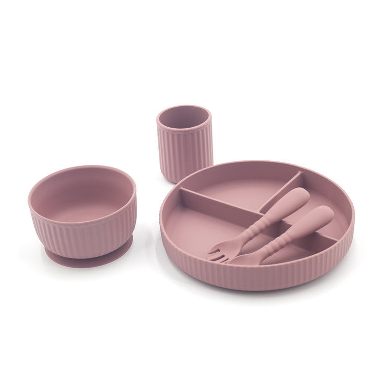 Integrated Edible Silicone Baby Feeding Tableware