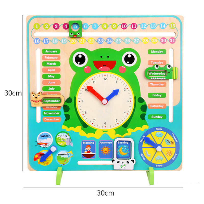 Montessori Wooden Weather & Season Calendar Clock Educational Toy