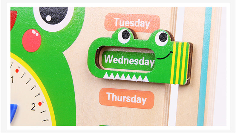 Montessori Wooden Weather & Season Calendar Clock Educational Toy