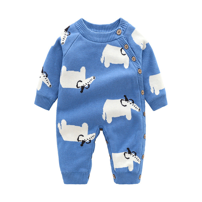Thickened Newborn Baby Crawling Harness Outfit