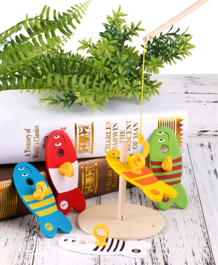 Wooden Educational Fishing Toy for Early Childhood Learning