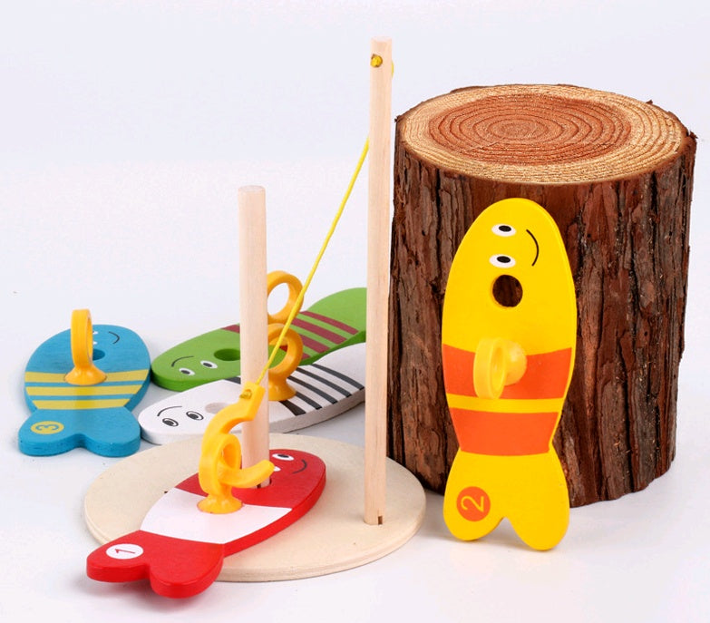 Wooden Educational Fishing Toy for Early Childhood Learning