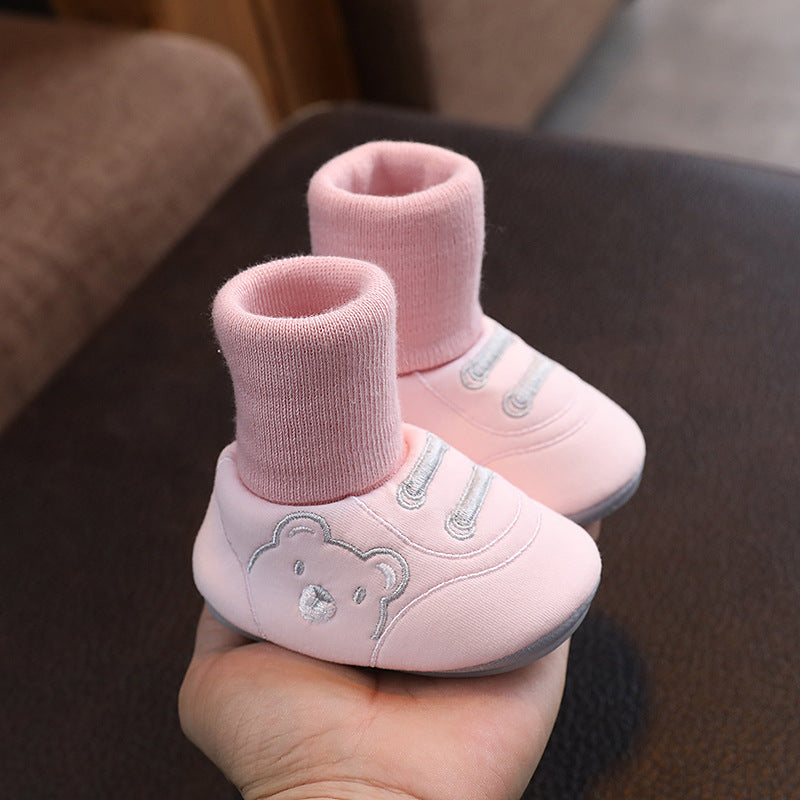Simple Non-Slip Indoor Cloth Shoes for Toddlers
