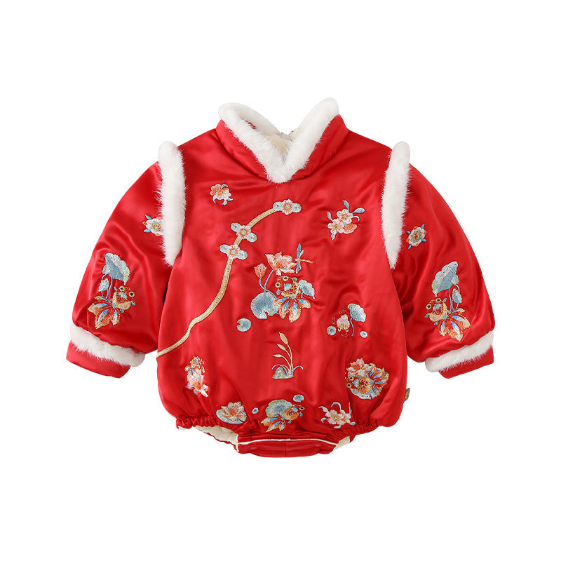 Winter Baby Triangle Onesie Romper for Girls