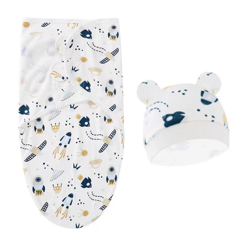 Newborn Anti-Startle Swaddle Quilt for Spring & Autumn