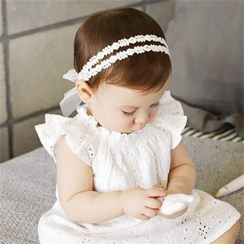 Cute Bow-Knot Lace Headband for Baby Girls