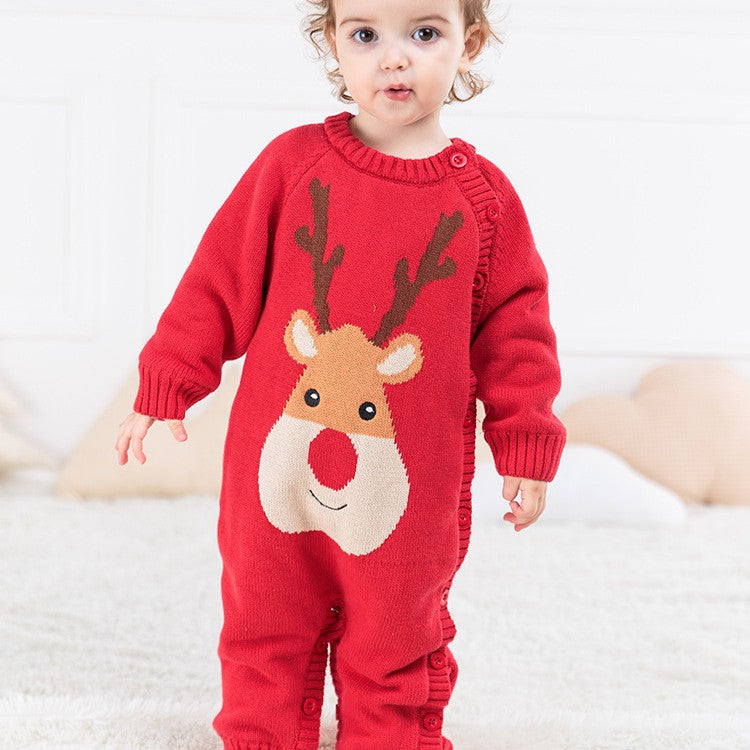 Thickened Newborn Baby Crawling Harness Outfit