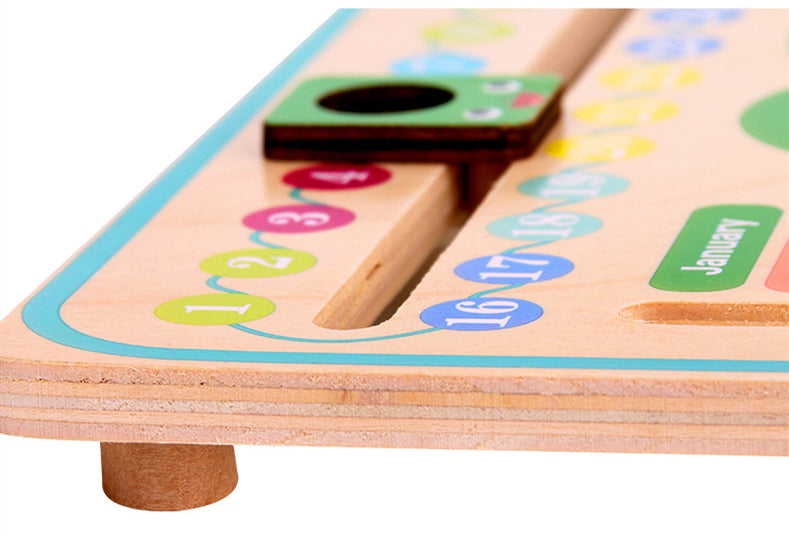 Montessori Wooden Weather & Season Calendar Clock Educational Toy