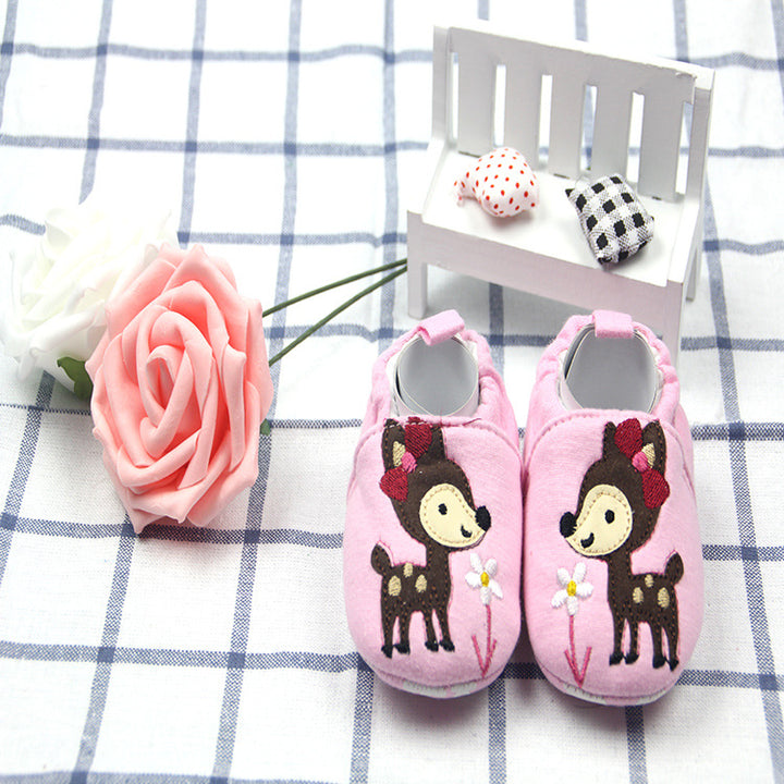 Autumn Cotton Cartoon Embroidered Baby Shoes