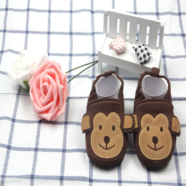 Autumn Cotton Cartoon Embroidered Baby Shoes