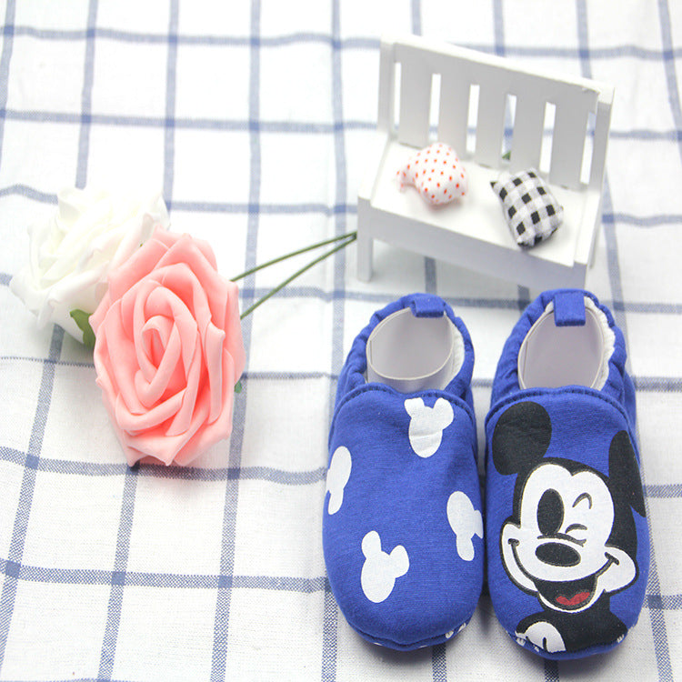 Autumn Cotton Cartoon Embroidered Baby Shoes