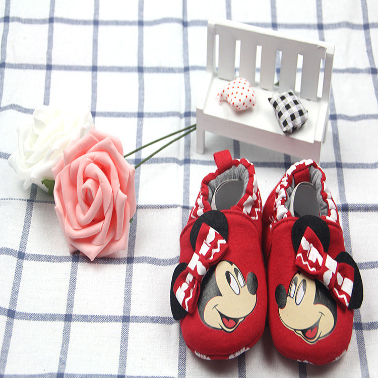 Autumn Cotton Cartoon Embroidered Baby Shoes