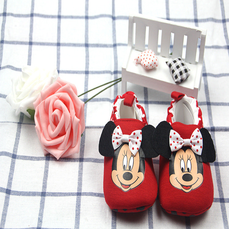 Autumn Cotton Cartoon Embroidered Baby Shoes