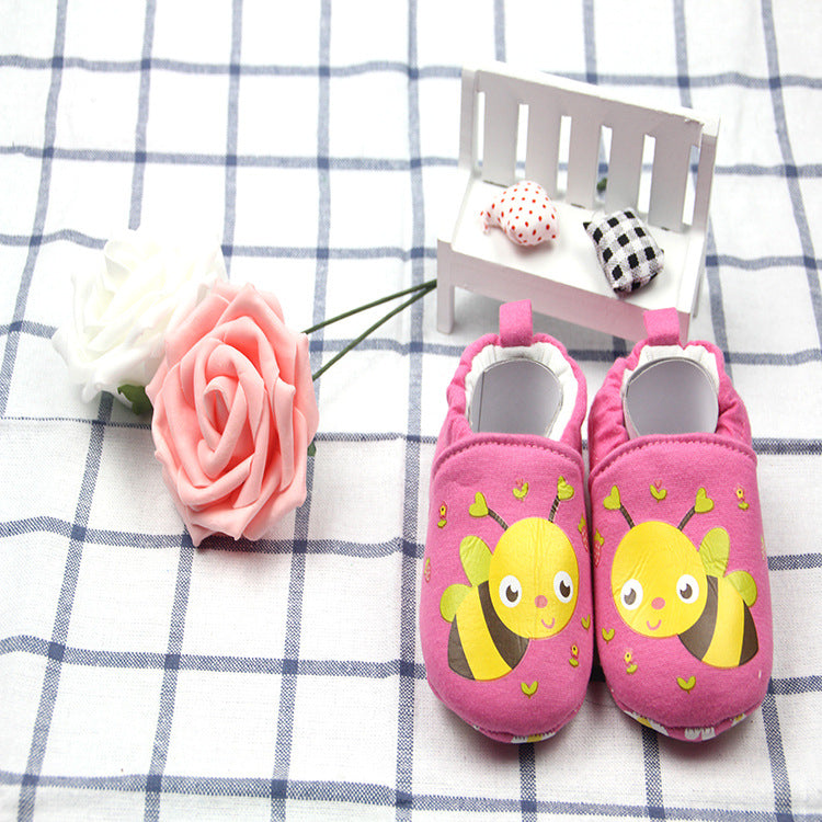 Autumn Cotton Cartoon Embroidered Baby Shoes