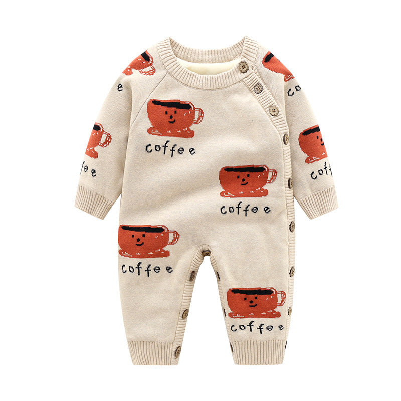 Thickened Newborn Baby Crawling Harness Outfit