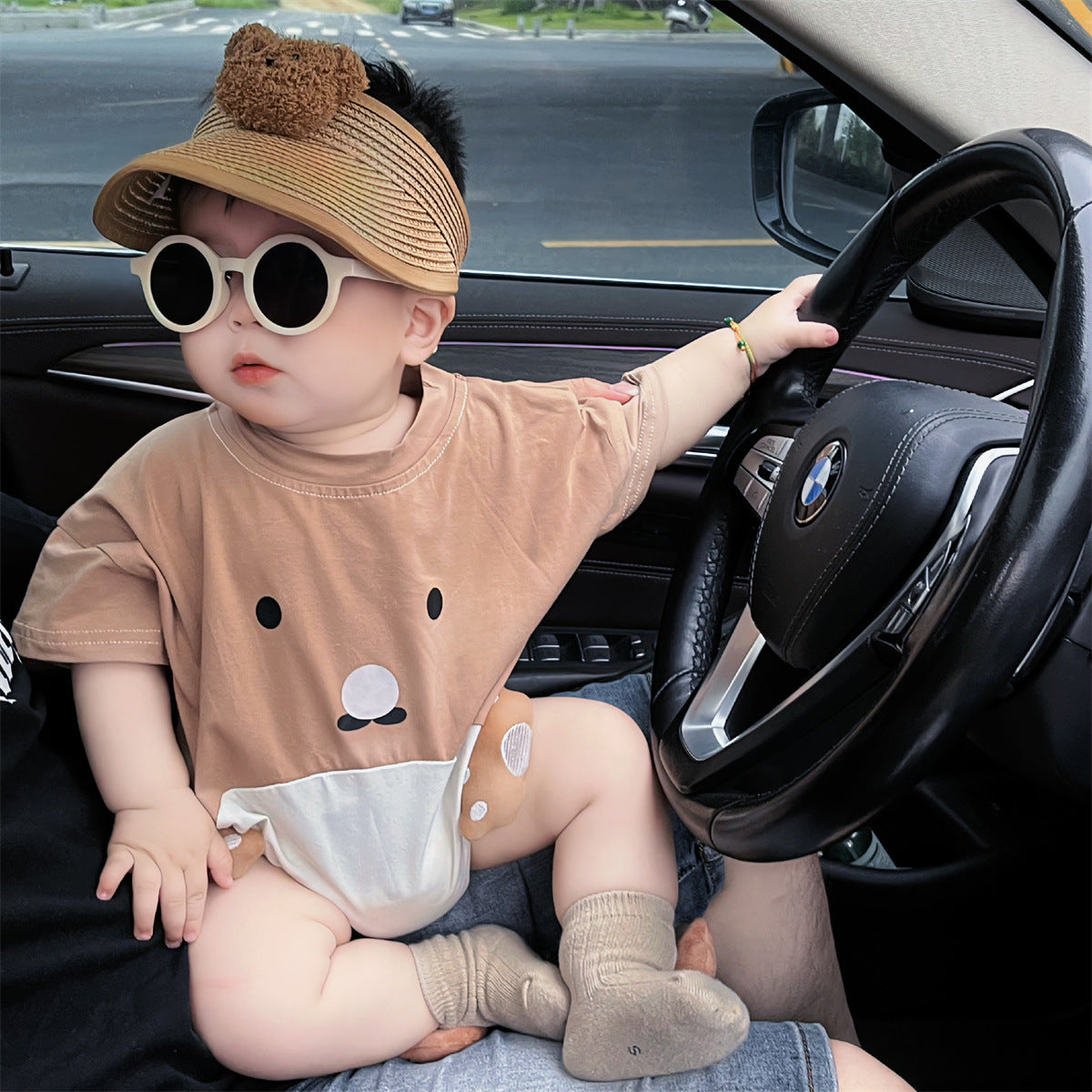 Cotton Triangle Romper for Newborn Baby Girls