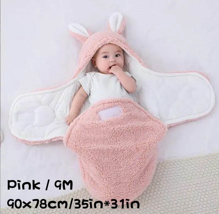 Super Soft Fluffy Fleece Newborn Baby Sleeping Bag Swaddle
