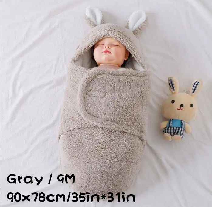 Super Soft Fluffy Fleece Newborn Baby Sleeping Bag Swaddle