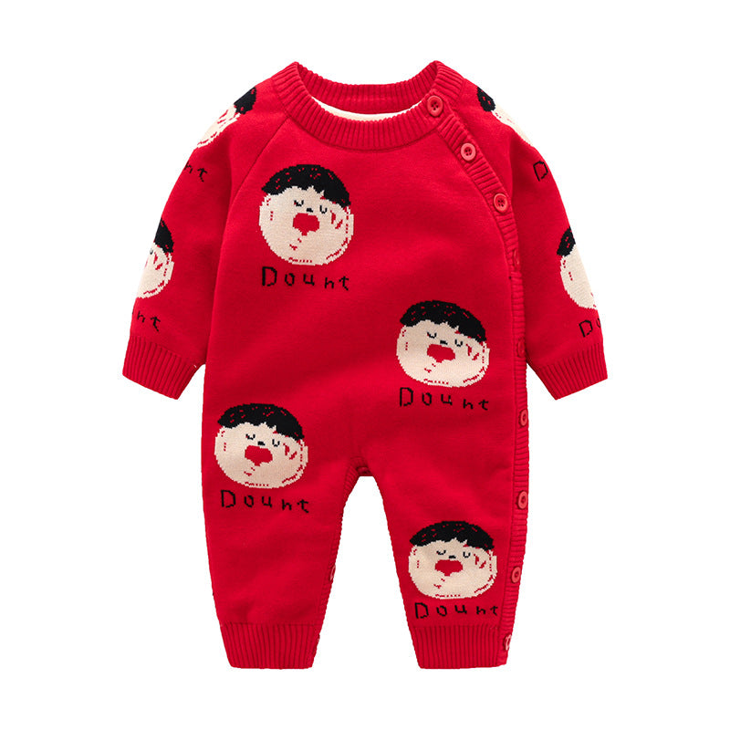 Thickened Newborn Baby Crawling Harness Outfit