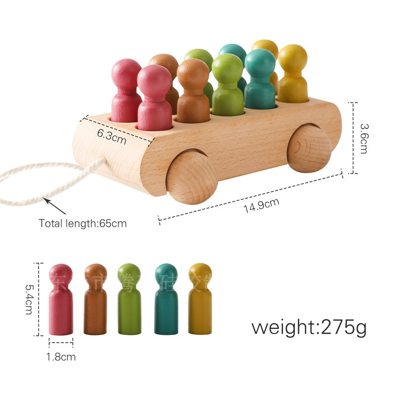 Pull-Rope Gliding Shape Cognitive Toy for Babies