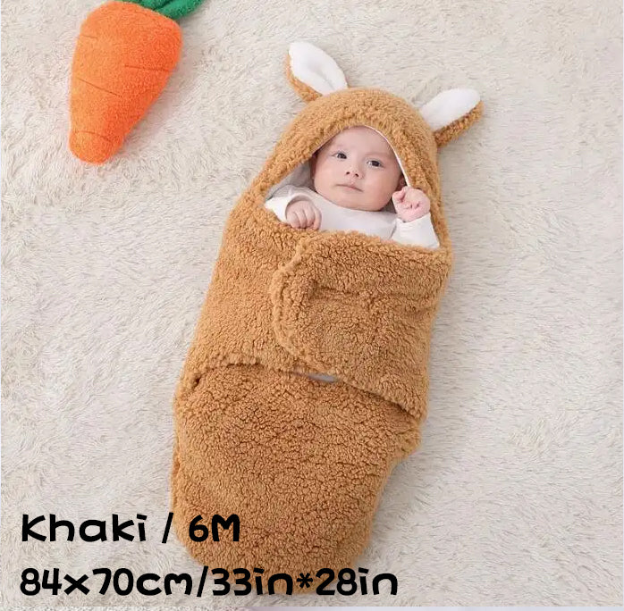 Super Soft Fluffy Fleece Newborn Baby Sleeping Bag Swaddle