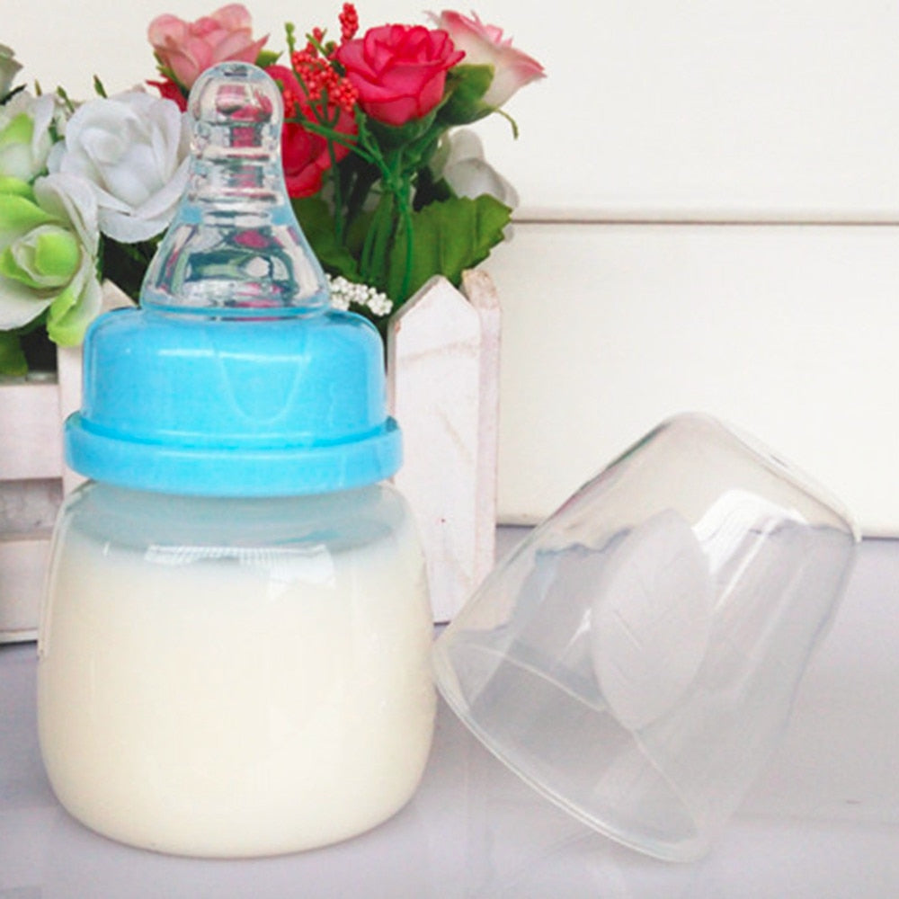 0–18 Months Infant Mini Feeding Bottle with Nipple (60ml, PP)