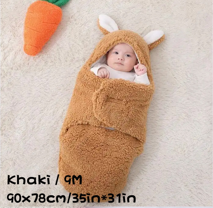 Super Soft Fluffy Fleece Newborn Baby Sleeping Bag Swaddle