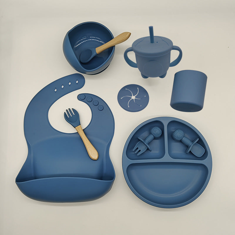 Silicone Baby Feeding Tableware for Learning & Complementary Food
